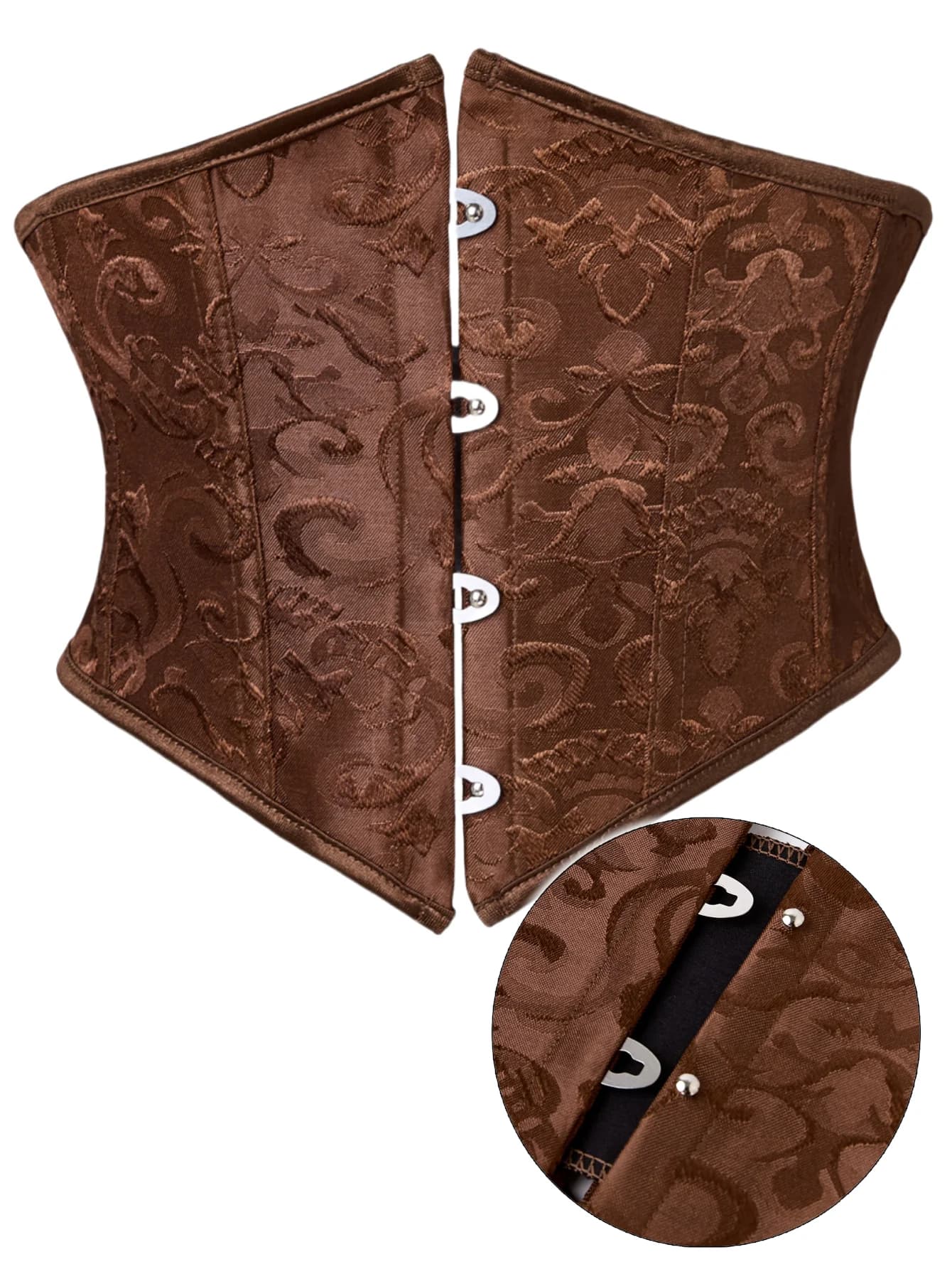 Retro Court Style Waist Cincher Short Corset Belt Posture Corrector Tummy Control Back Strap Tightening Bodice Support