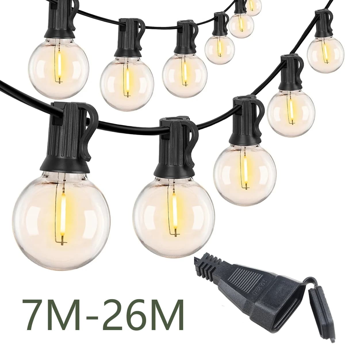 110V/220V Outdoor String Lights LED G40 Festoon Fairy Patio Garland Lamp Wedding Street Camping Garden Party Decoration Lights