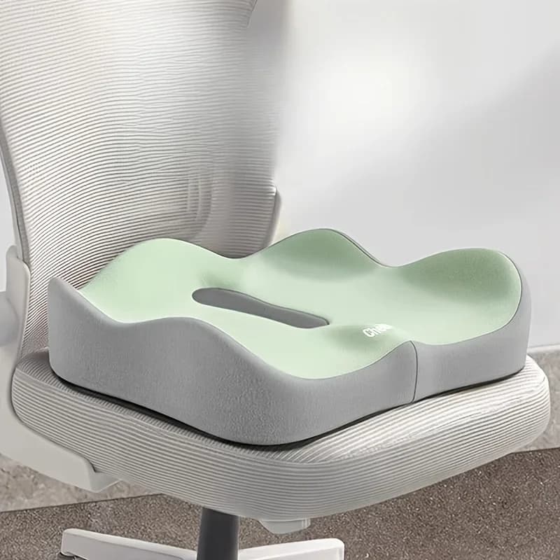 ​​【Ergonomic Office Seat Cushion】3-Zone Memory Foam Lumbar Support Pillow Breathable Posture Corrector for Car Office Wheelchair
