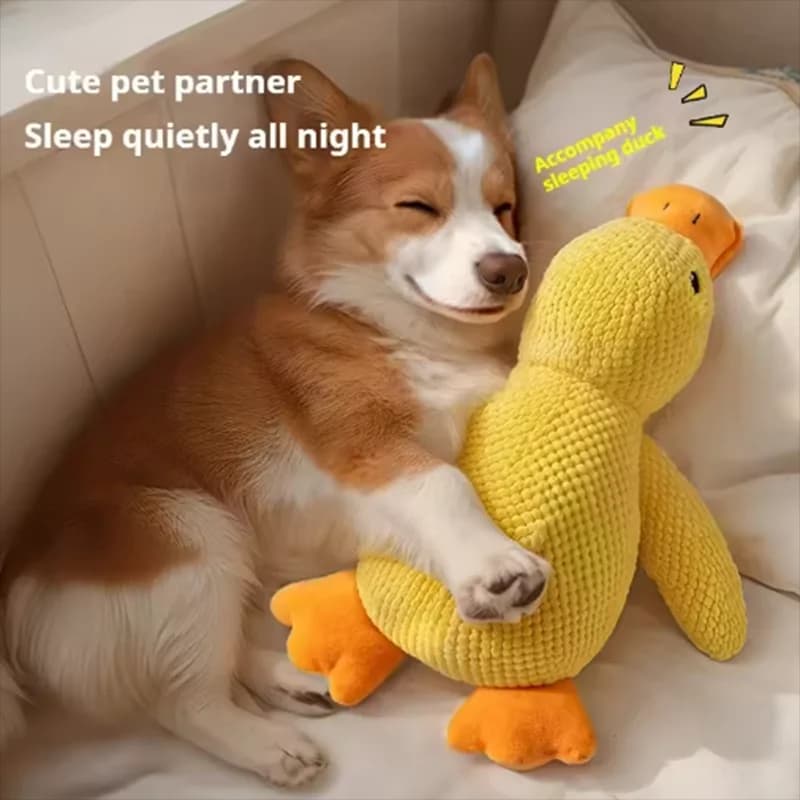 Cute dog Toy Stomping Duck Bite Resistant Grinding Teeth Cleaning Large Dog Interactive Entertainment Puppy Boredom Plush Toy