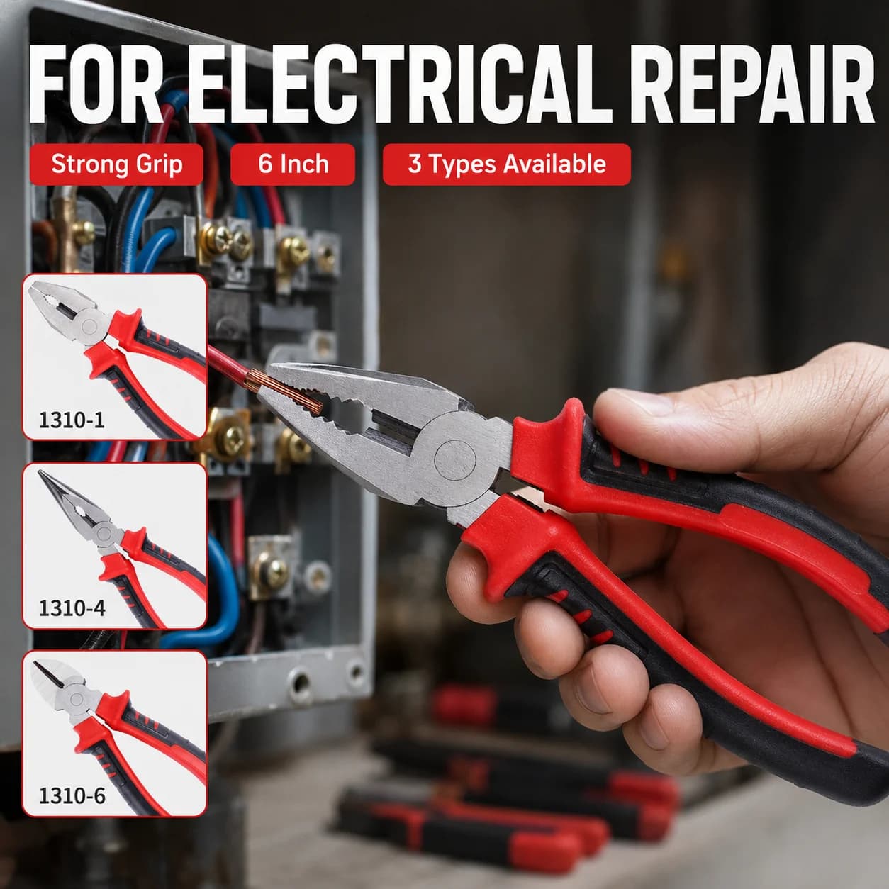 Electric Wire Pliers Large Opening Sharp Multifunction Tool for Cutting Twisting Gripping Metal Wires Heavy Duty Industrial Tool