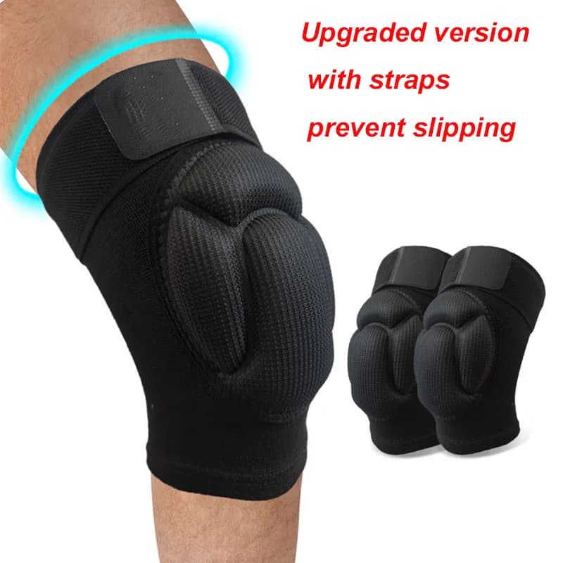 1Pair Thickened protection Men Sports Kneepad Elastic Knee Pads Support Fitness Gear Basketball Brace Protector Male NonSlip Pad