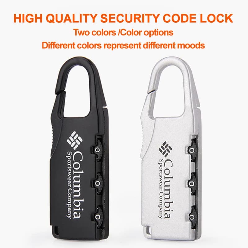 Alloy Combination Padlock for Luggage, Used on Zipper Bags, Backpacks, Handbags, Drawers, and Cabinets - Small Lock Pendant