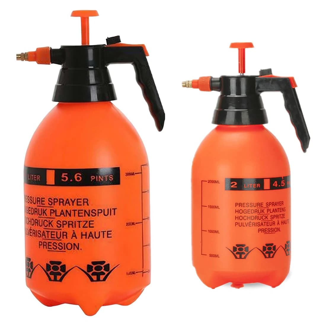 0.8/1.5/2/3L Garden Pressure Sprayer Portable Hand Pump Sprayer Watering Can with Adjust Nozzle for Garden Lawn, 2 Spray Mode